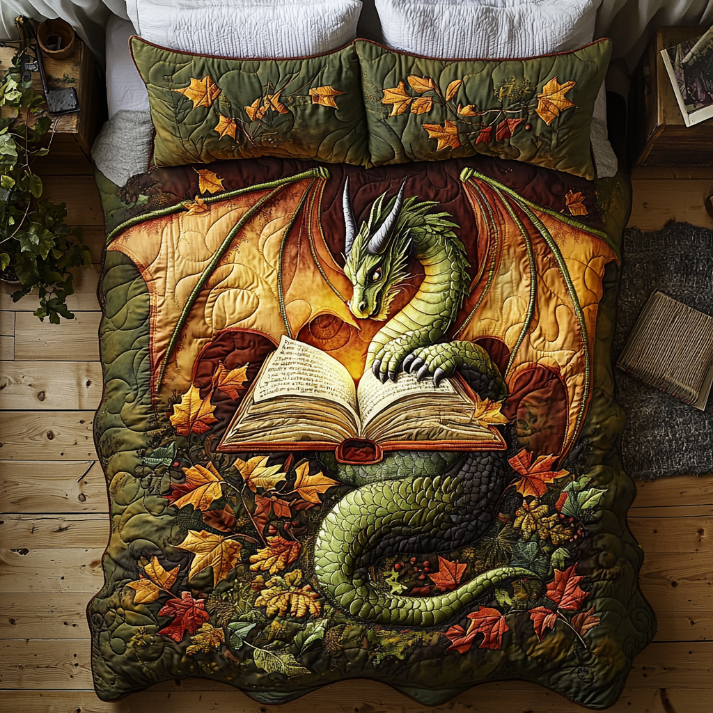 Dragon Autumn Book Quilted Bedding Set Duvet Cover Bedspreads Dragon Presents Dragon Autumn Book Quilted Bedding Set Duvet Cover Bedspreads Dragon Presents