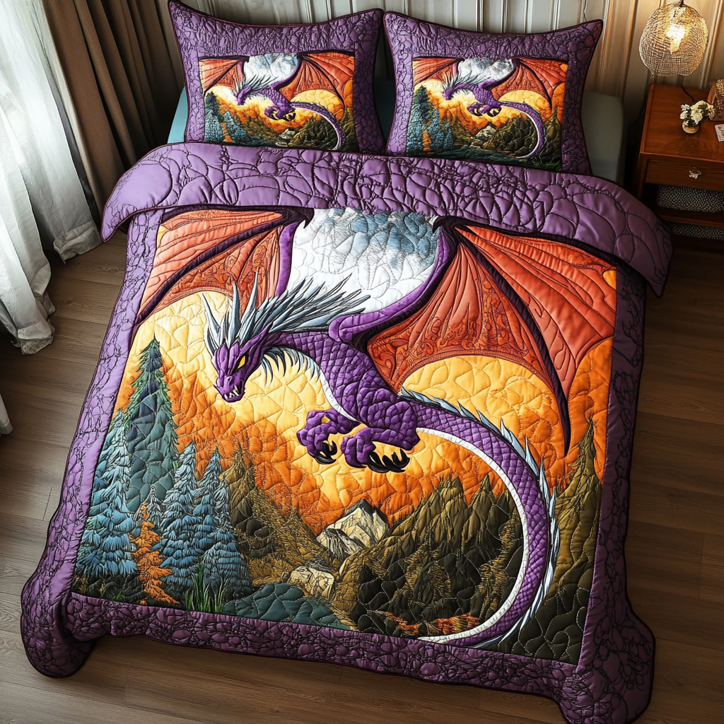 Dragon Brave Quilted Bedding Set Duvet Cover Bedspreads Dragon Themed Presents Dragon Brave Quilted Bedding Set Duvet Cover Bedspreads Dragon Themed Presents