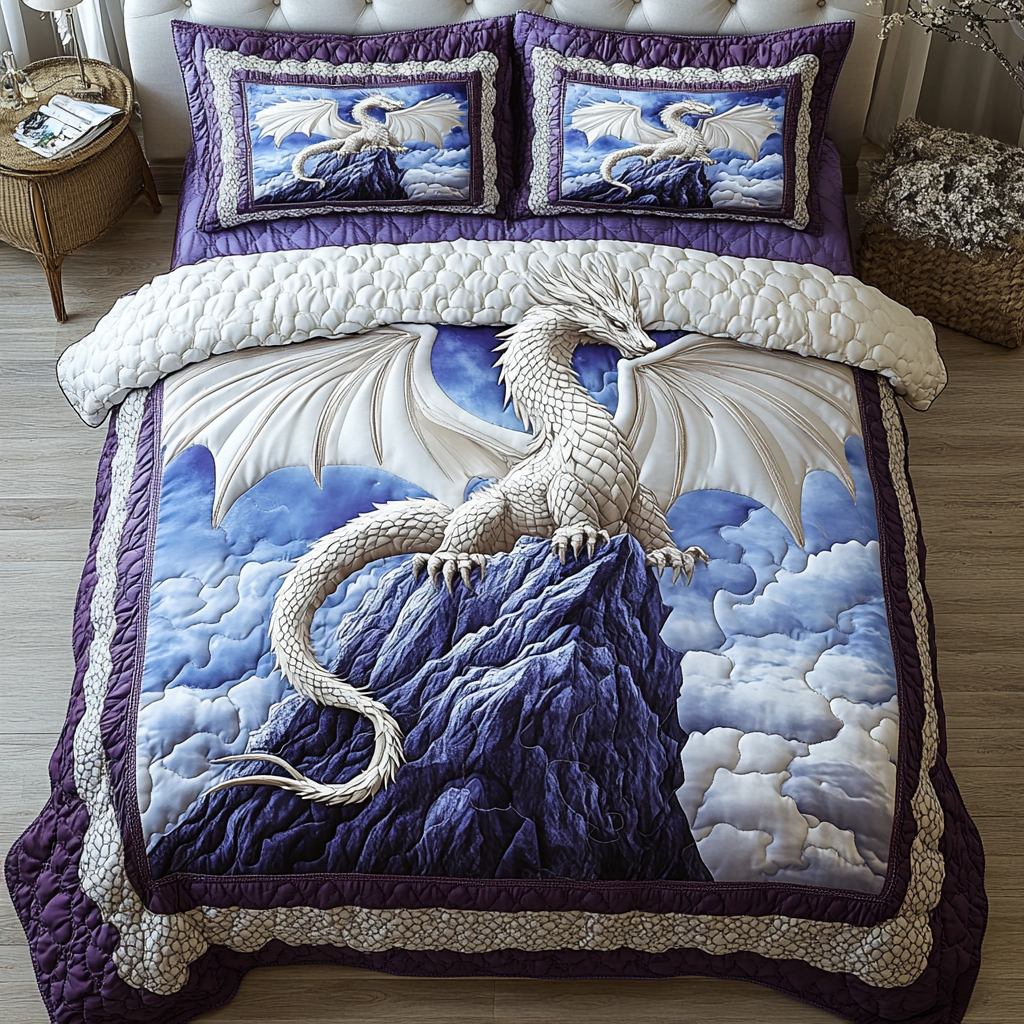 Dragon Breath Quilted Bedding Set Duvet Cover Merch Items Stuff For DragonLovers Dragon Breath Quilted Bedding Set Duvet Cover Merch Items Stuff For DragonLovers