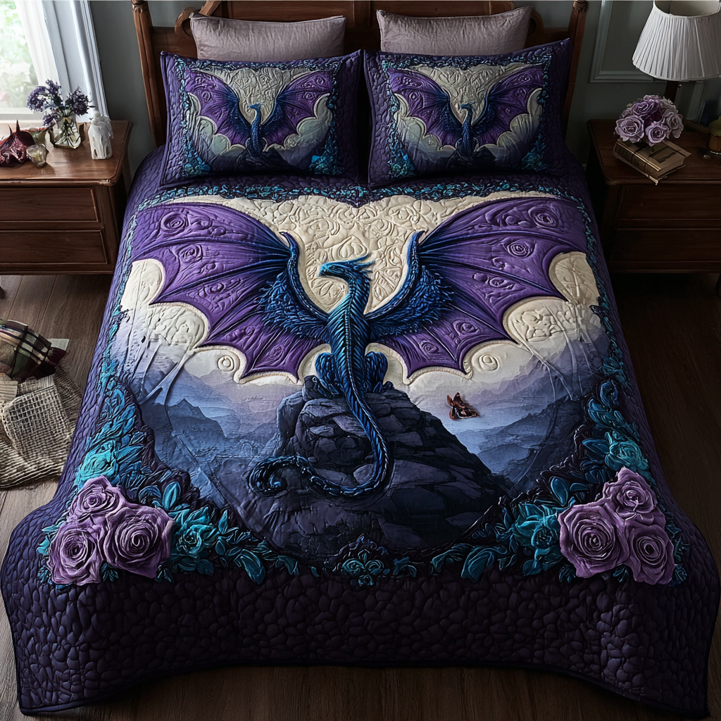 Dragon Essence Quilted Bedding Set Duvet Cover Merch Awesome Gifts For Dragon Lovers Dragon Essence Quilted Bedding Set Duvet Cover Merch Awesome Gifts For Dragon Lovers