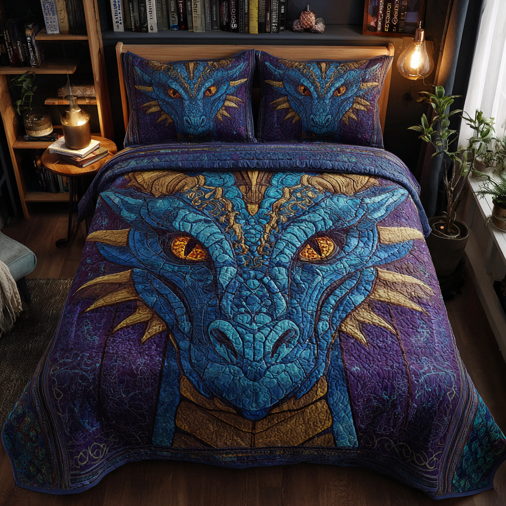 Dragon Fire Quilted Bedding Set Duvet Cover Bed Sheet Set Dragon Gifts For Brothers Dragon Fire Quilted Bedding Set Duvet Cover Bed Sheet Set Dragon Gifts For Brothers