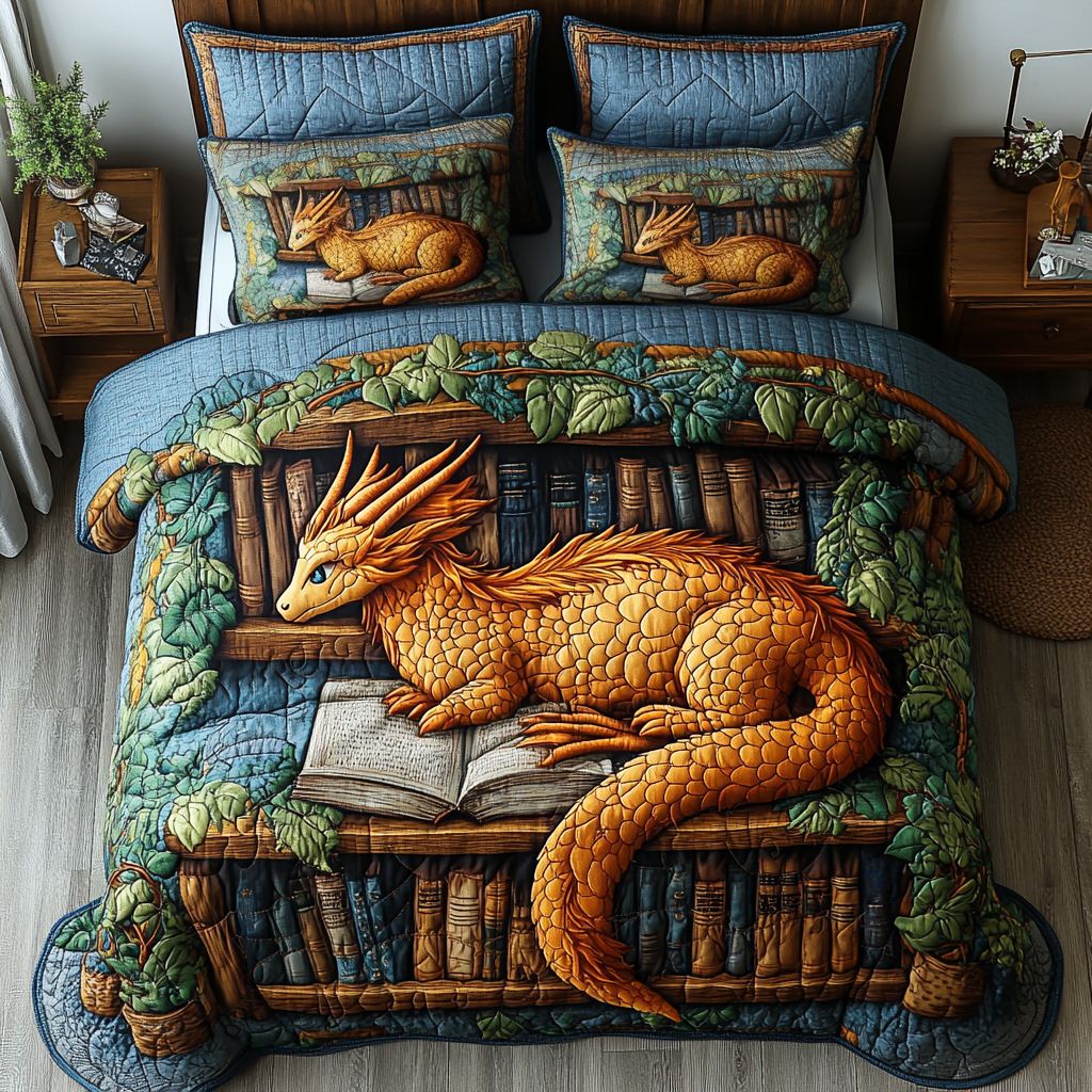 Dragon Flight Quilted Bedding Set Duvet Cover Bed Sheet Set Great Dragon Lover Gift Ideas Dragon Flight Quilted Bedding Set Duvet Cover Bed Sheet Set Great Dragon Lover Gift Ideas