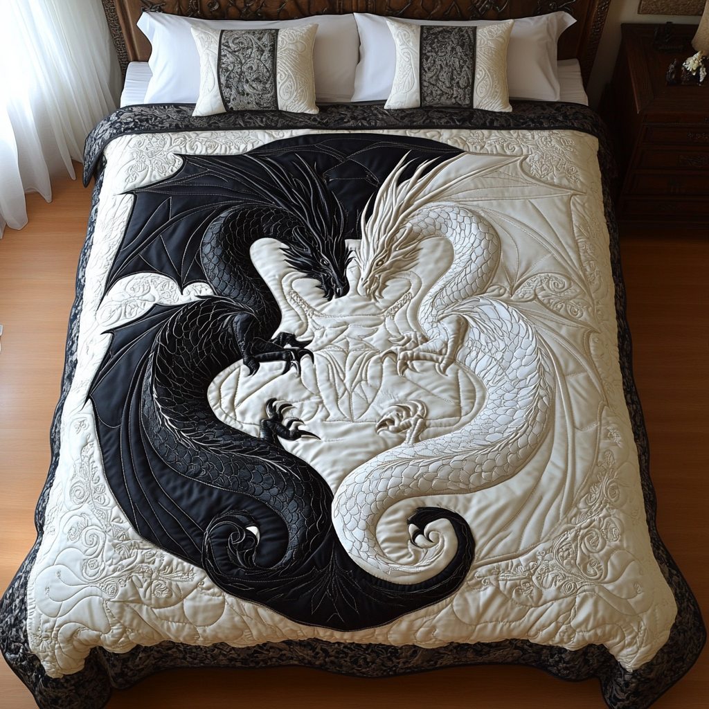 Dragon Flight Quilted Bedding Set Duvet Cover Merch Cool Gifts For Dragon Lovers Dragon Flight Quilted Bedding Set Duvet Cover Merch Cool Gifts For Dragon Lovers