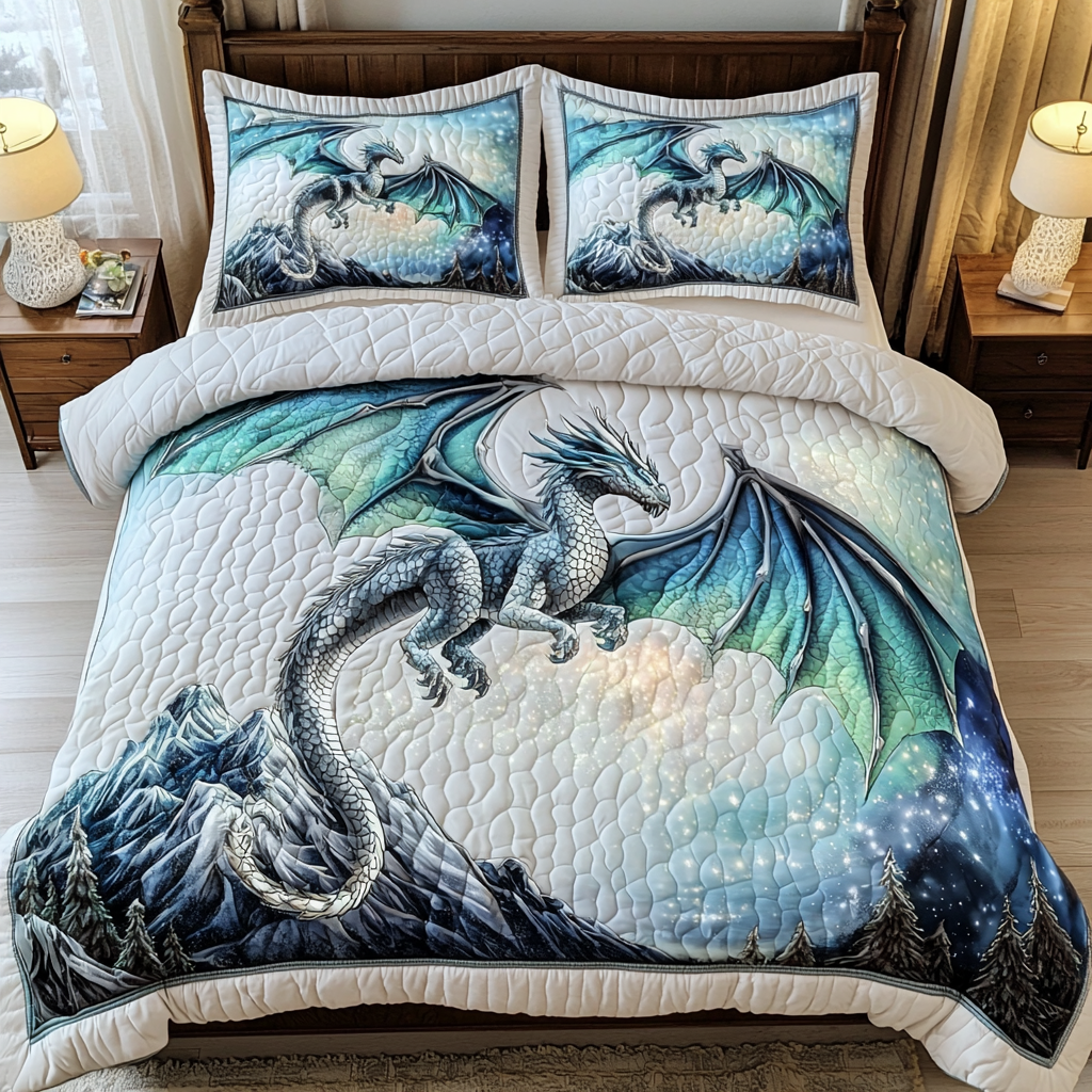 Dragon Flight Quilted Bedding Set Duvet Cover Merch Dragon Gifts For Brothers Dragon Flight Quilted Bedding Set Duvet Cover Merch Dragon Gifts For Brothers
