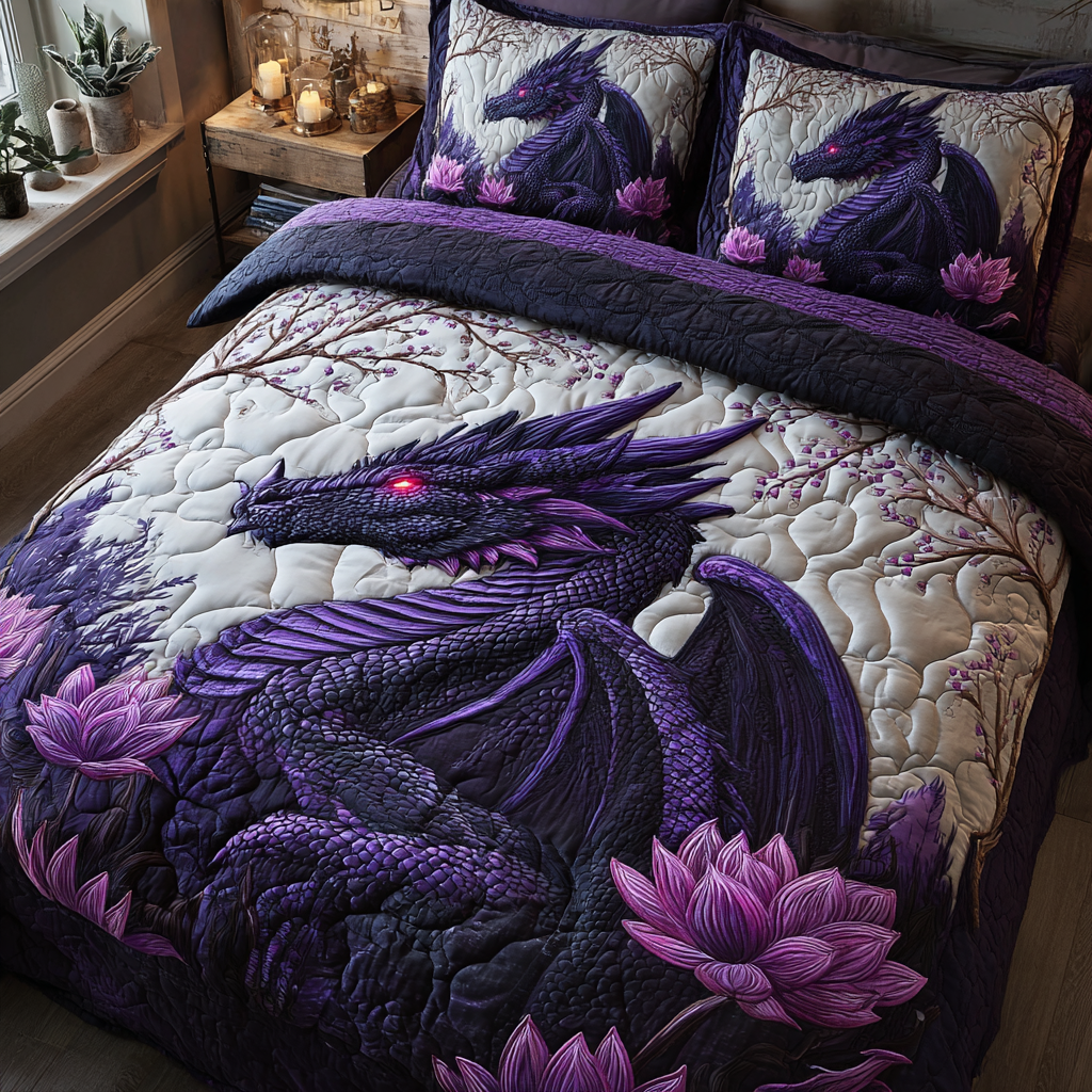 Dragon Heart Quilted Bedding Set Duvet Cover Bed Sheet Set Dragon Gifts For Men Dragon Heart Quilted Bedding Set Duvet Cover Bed Sheet Set Dragon Gifts For Men