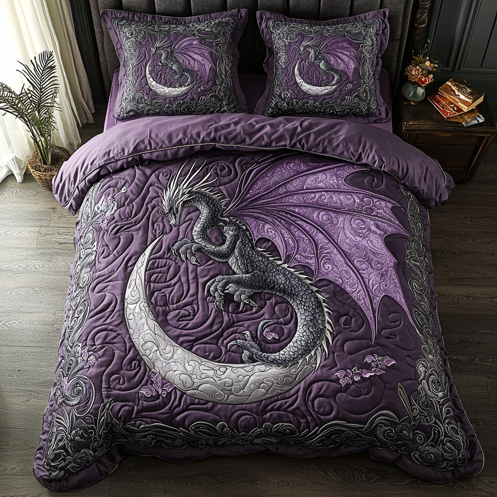 Dragon Heart Quilted Bedding Set Duvet Cover Merch Dragon Gifts For Her Dragon Heart Quilted Bedding Set Duvet Cover Merch Dragon Gifts For Her
