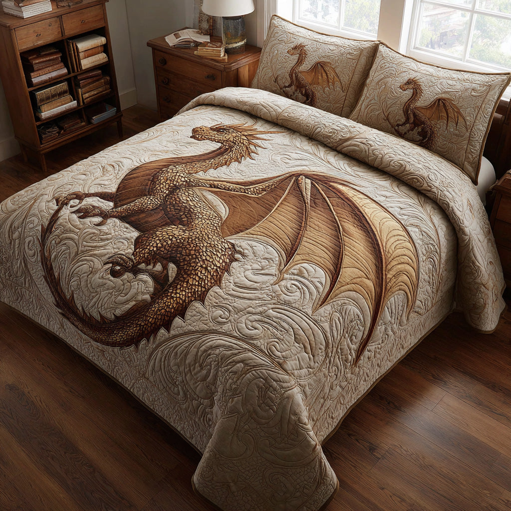 Dragon Light Quilted Bedding Set Duvet Cover Bed Sheet Set Dragon Themed Gift Items Dragon Light Quilted Bedding Set Duvet Cover Bed Sheet Set Dragon Themed Gift Items