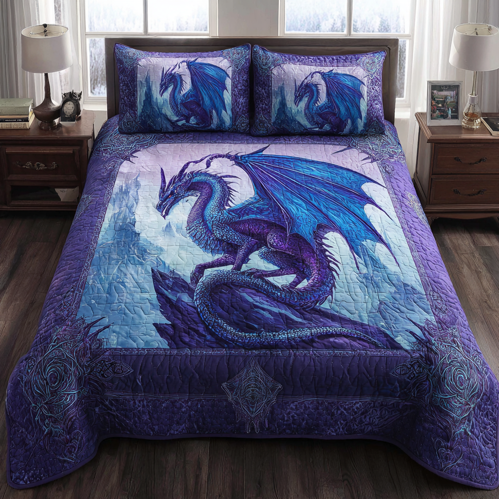 Dragon Mystique Quilted Bedding Set Duvet Cover Merch Great Dragon Lover Gifts Dragon Mystique Quilted Bedding Set Duvet Cover Merch Great Dragon Lover Gifts