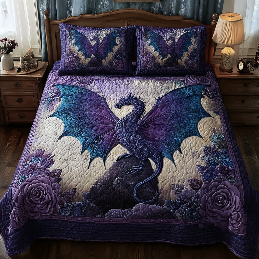 Dragon Soul Quilted Bedding Set Duvet Cover Merch Dragon Themed Birthday Gifts Dragon Soul Quilted Bedding Set Duvet Cover Merch Dragon Themed Birthday Gifts