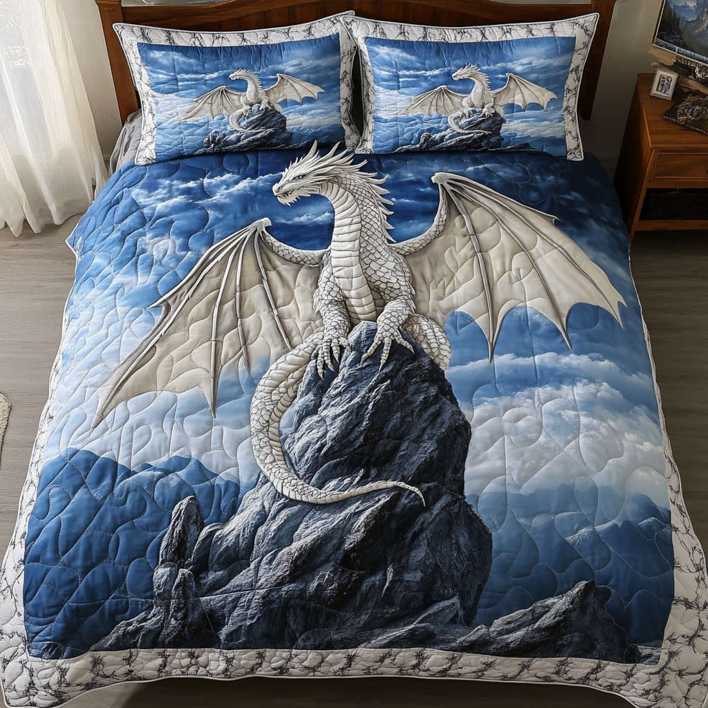 Dragon Spirit Quilted Bedding Set Duvet Cover Merch Best Dragon Christmas Gifts
