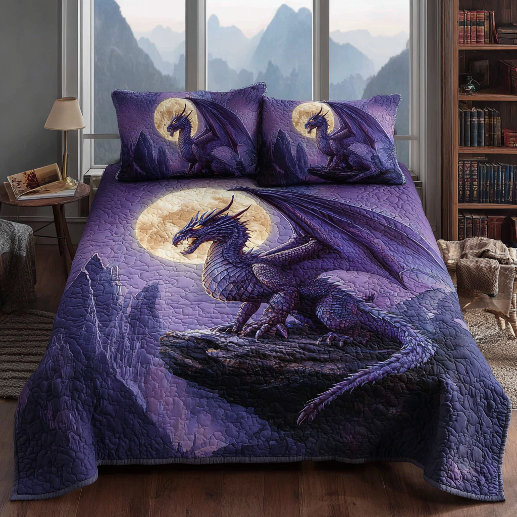 Dragon Spirit Quilted Bedding Set Duvet Cover Merch Dragon Themed Presents Dragon Spirit Quilted Bedding Set Duvet Cover Merch Dragon Themed Presents