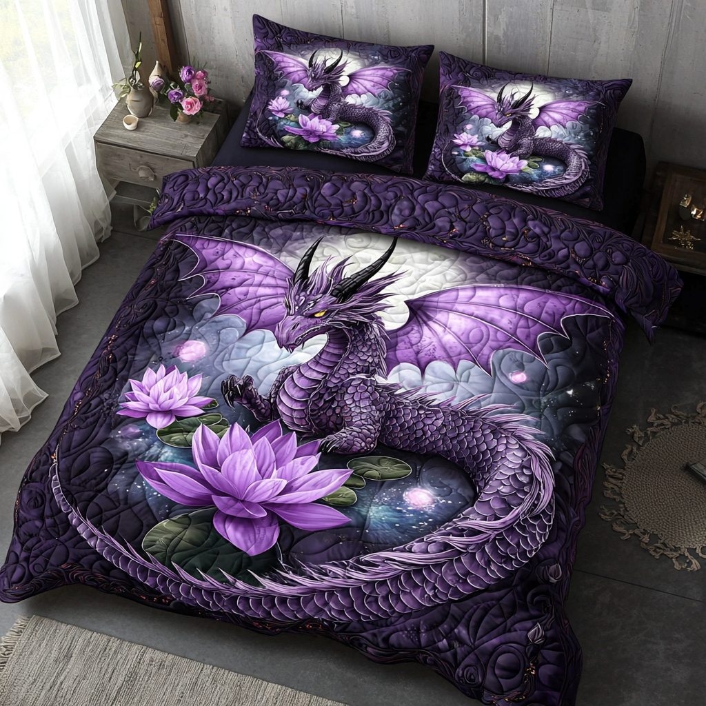 Dragon Spirit Quilted Bedding Set Duvet Cover Merch Unique Dragon Gifts Dragon Spirit Quilted Bedding Set Duvet Cover Merch Unique Dragon Gifts