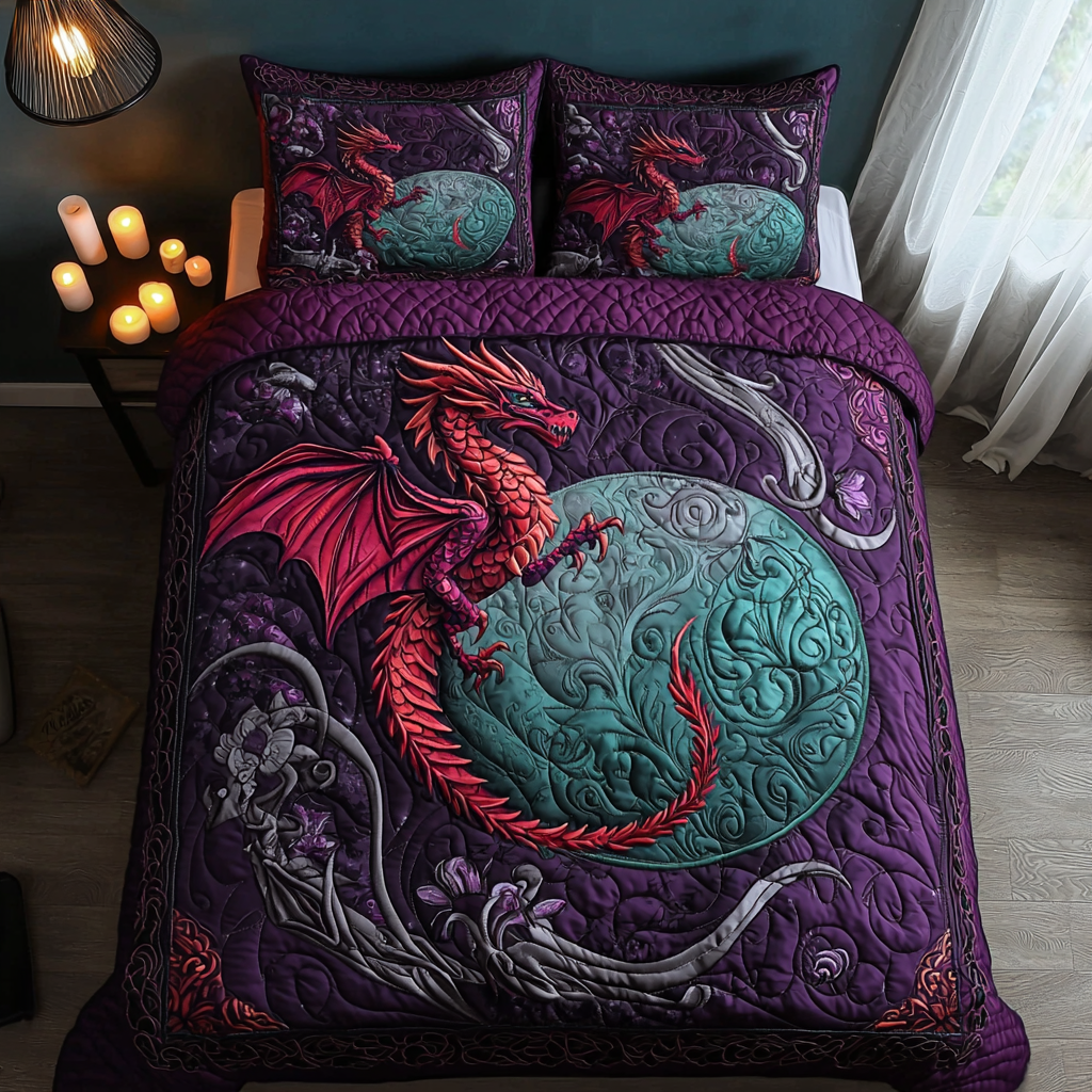 Dragon Whisper Quilted Bedding Set Duvet Cover Merch Dragon Gifts For Him Dragon Whisper Quilted Bedding Set Duvet Cover Merch Dragon Gifts For Him