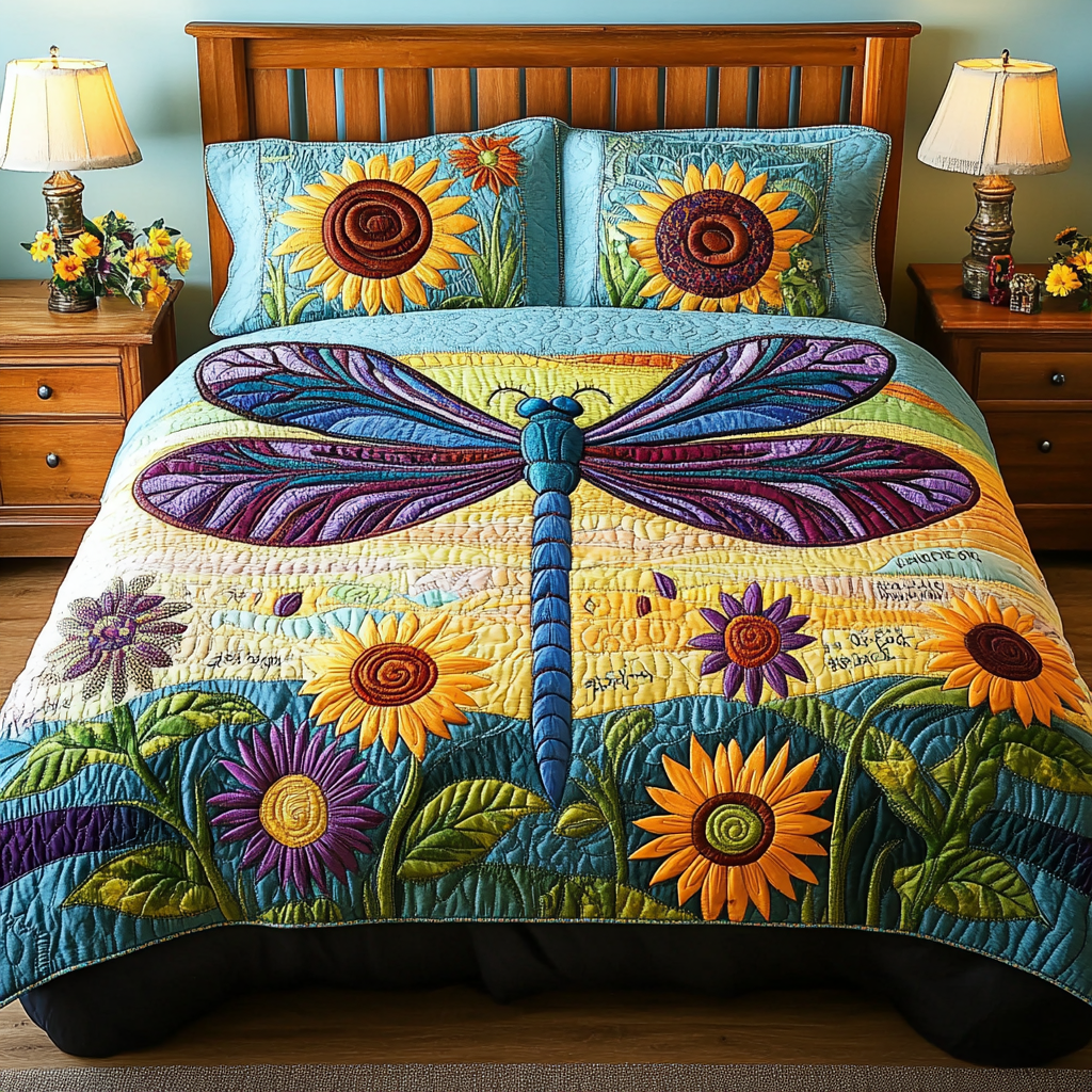 Dragonfly Haven Quilted Bedding Set Duvet Cover Bed Sheet Set Dragonfly Themed Gifts Dragonfly Haven Quilted Bedding Set Duvet Cover Bed Sheet Set Dragonfly Themed Gifts