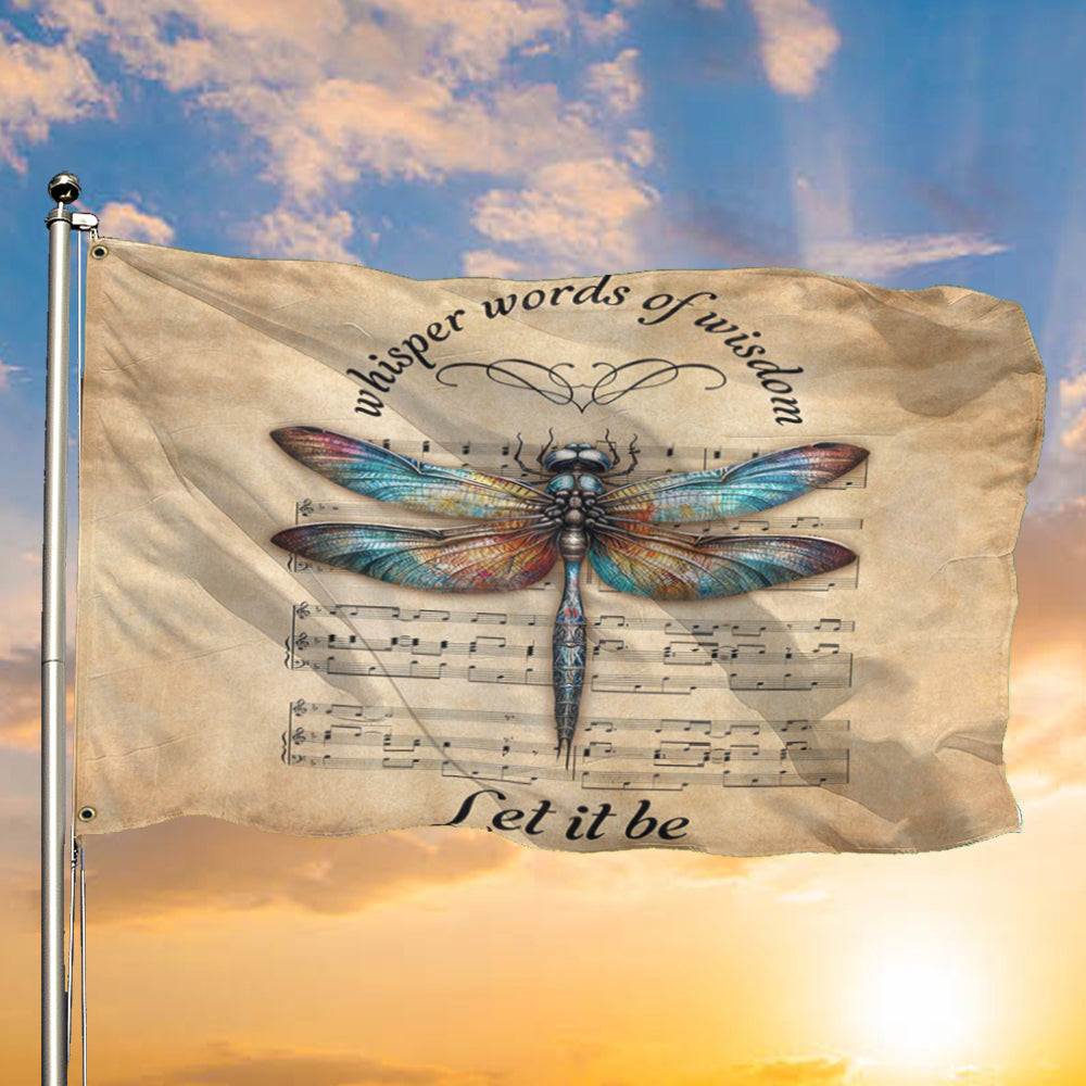 Dragonfly Whisper Words Of Wisdom Let It Be Flag Dragonfly Art Retro Flag Outdoor Decor Dragonfly Whisper Words Of Wisdom Let It Be Flag Dragonfly Art Retro Flag Outdoor Decor
