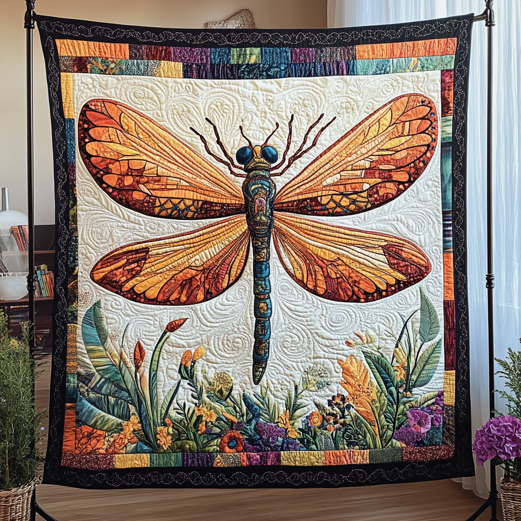 Dragonfly Wings Quilted Blanket Cute Colorful Blanket Best Dragonfly Christmas Gifts Dragonfly Wings Quilted Blanket Cute Colorful Blanket Best Dragonfly Christmas Gifts