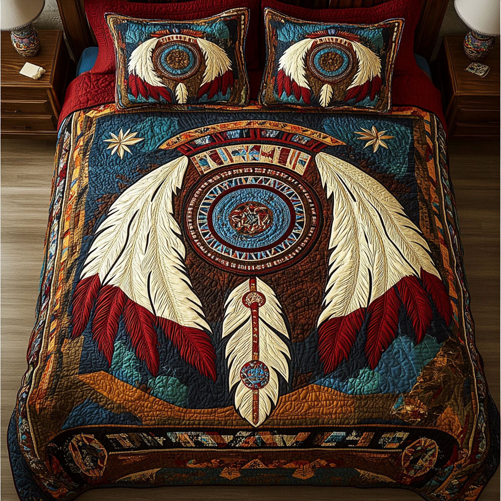 Dream Sentinel Quilted Bedding Set Duvet Cover Merch Native American Themed Gifts Dream Sentinel Quilted Bedding Set Duvet Cover Merch Native American Themed Gifts