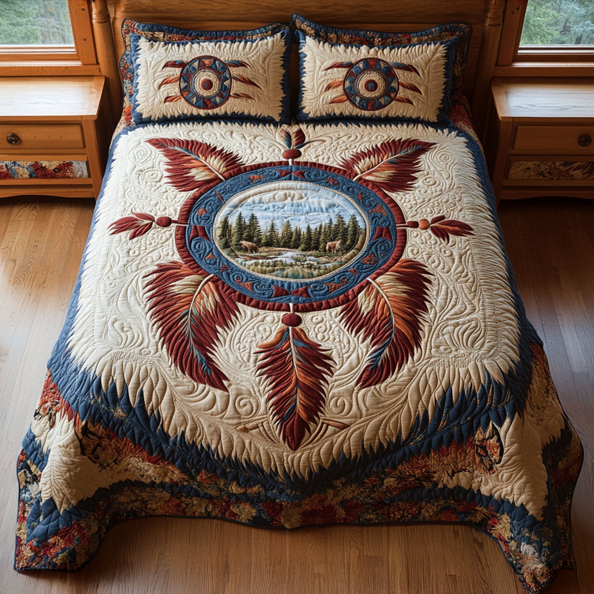 Dream Spinner Quilted Bedding Set Duvet Cover Merch Native American Christmas Gifts Dream Spinner Quilted Bedding Set Duvet Cover Merch Native American Christmas Gifts