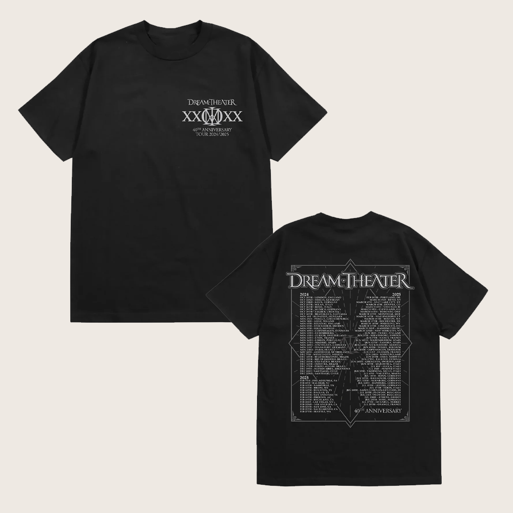 Dream Theater Merch 40th Anniversary Logo Tour T-Shirt Music Gift Ideas For Guys Dream Theater Merch 40th Anniversary Logo Tour T-Shirt Music Gift Ideas For Guys