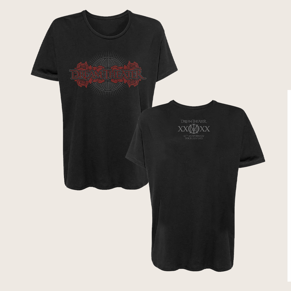 Dream Theater Merch 40th Anniversary Rose Crest Tour T-Shirt Gifts For Music Enthusiasts Dream Theater Merch 40th Anniversary Rose Crest Tour T-Shirt Gifts For Music Enthusiasts