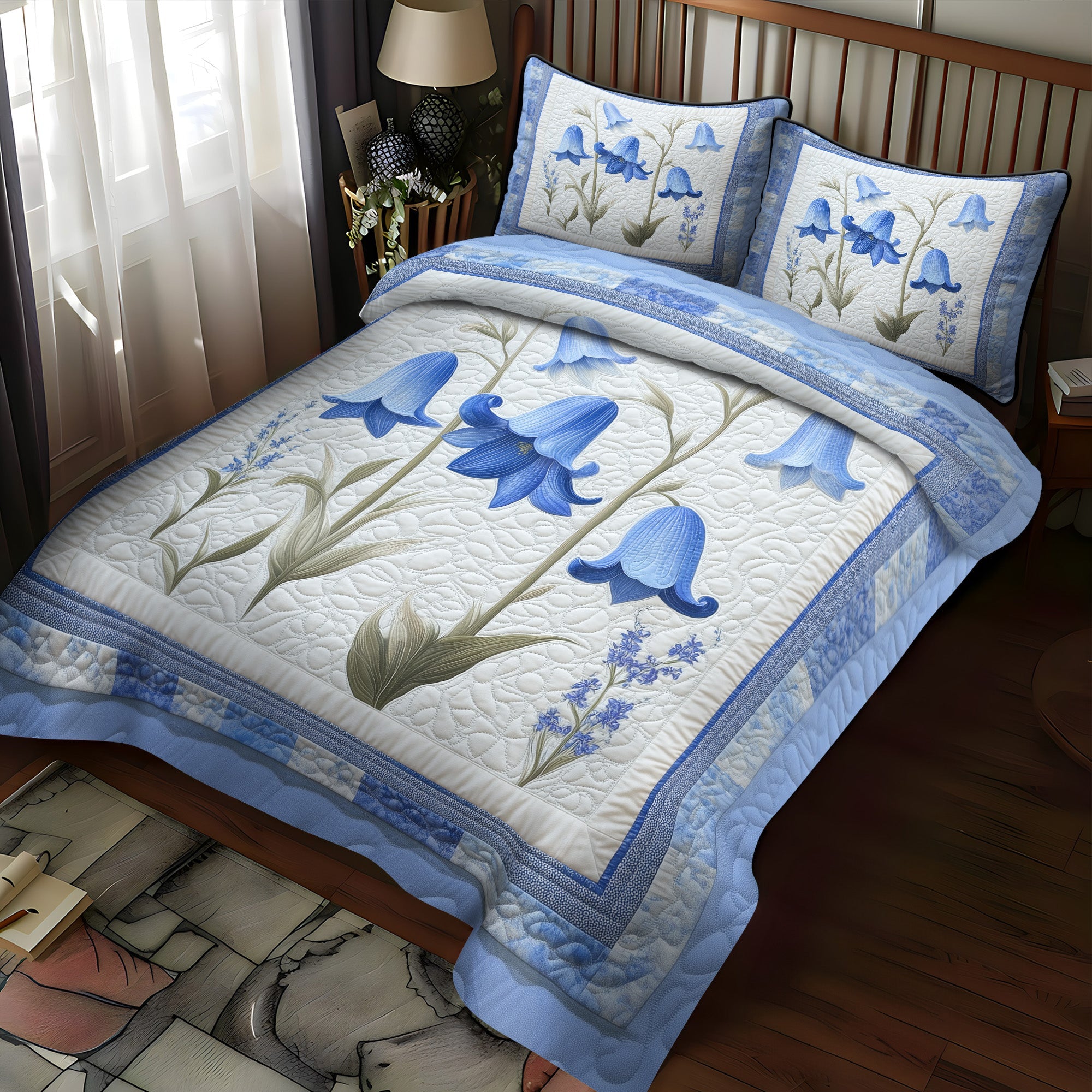 Dreaming Flowers Quilted Bedding Set Duvet Cover Bed Sheet Set Gifts For Flower Enthusiasts Dreaming Flowers Quilted Bedding Set Duvet Cover Bed Sheet Set Gifts For Flower Enthusiasts