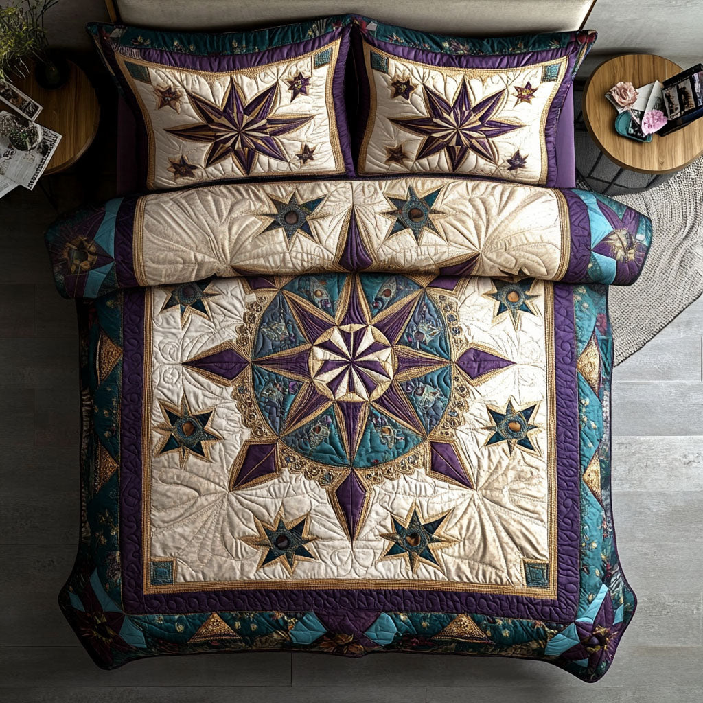 Dreamweaver Star Quilted Bedding Set Duvet Cover Bedspreads Christmas Gifts For Young Men