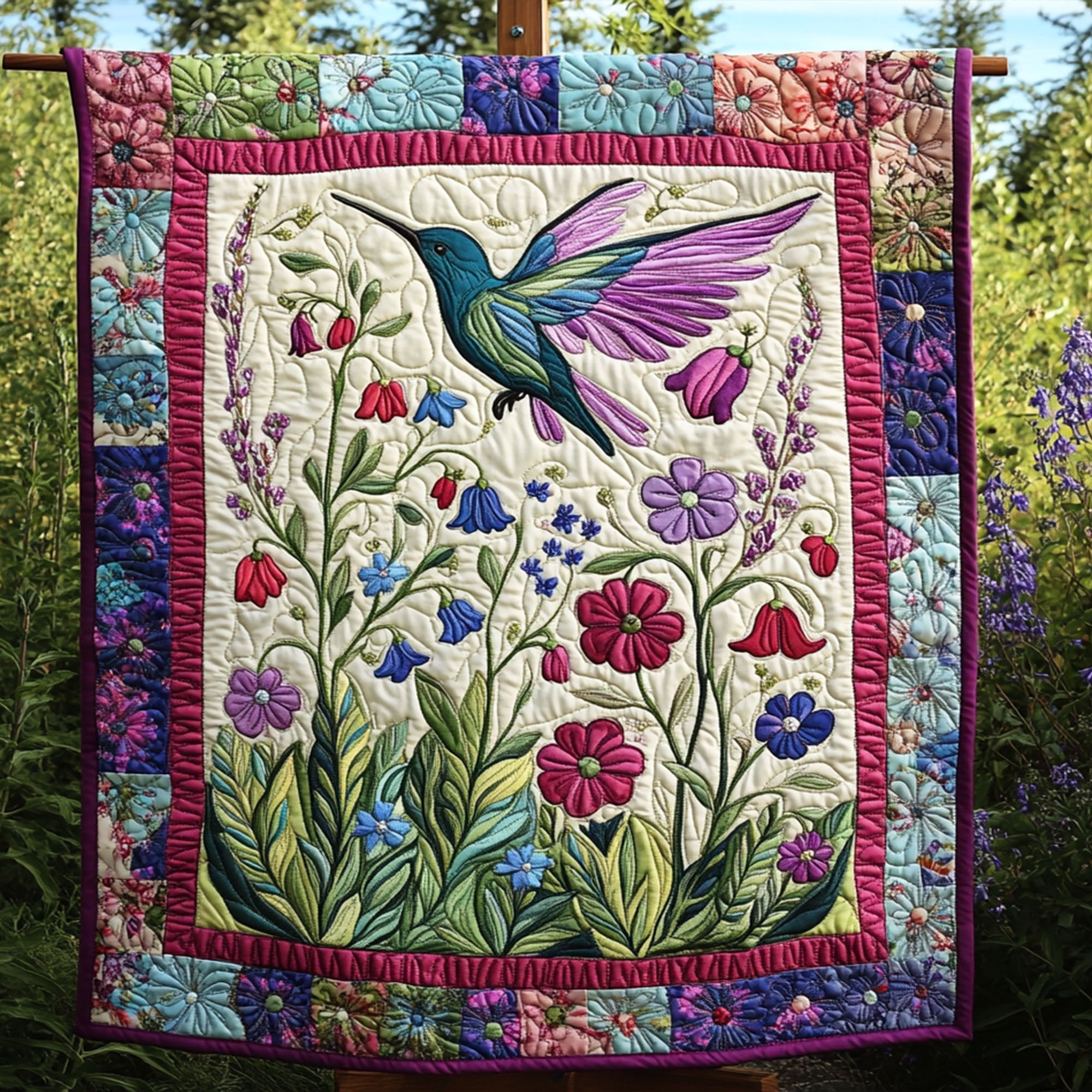 Dreamy Hummingbird Garden Quilted Blanket Cute Throw Blanket Cute Flamingo Stuff Dreamy Hummingbird Garden Quilted Blanket Cute Throw Blanket Cute Flamingo Stuff