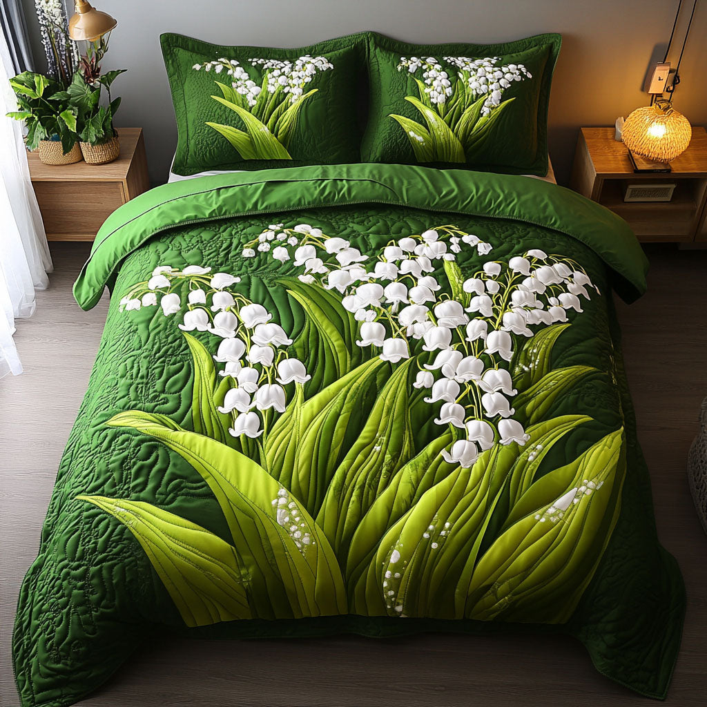 Dreamy Lily Quilted Bedding Set Duvet Cover Bedspread Flower Lily Gifts For Her Dreamy Lily Quilted Bedding Set Duvet Cover Bedspread Flower Lily Gifts For Her
