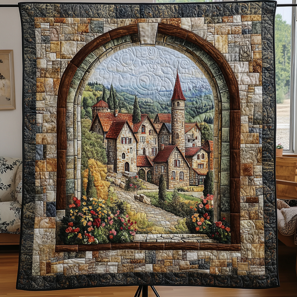 Dreamy Windows Quilted Blanket Cute Colorful Blanket Gifts For Mom Christmas From Daughter Dreamy Windows Quilted Blanket Cute Colorful Blanket Gifts For Mom Christmas From Daughter