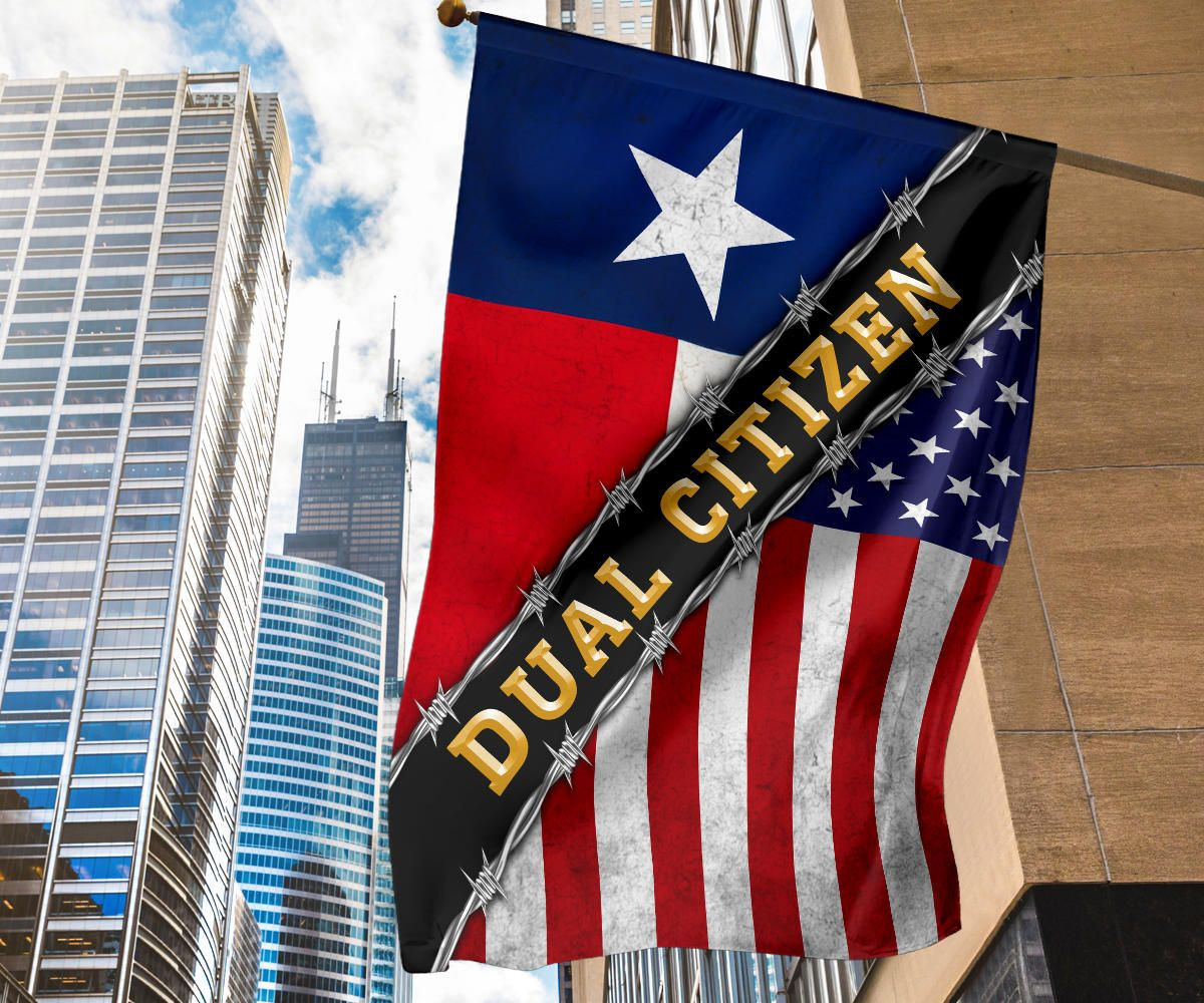 Dual Citizen Texas Flag And American Flag Texas State Proud Texan Flag Patriotic Decor