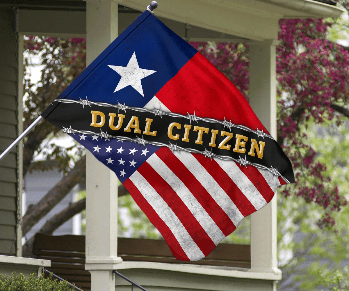 Dual Citizen Texas Flag And American Flag Texas State Proud Texan Flag Patriotic Decor