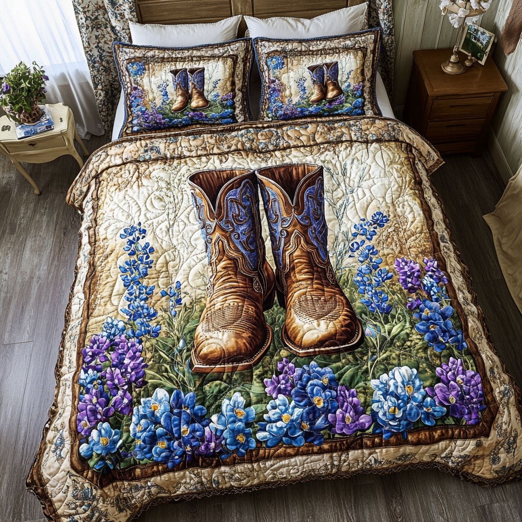 Dusty Roads Quilted Bedding Set Duvet Cover Bedspread Gifts For Western Lovers Dusty Roads Quilted Bedding Set Duvet Cover Bedspread Gifts For Western Lovers