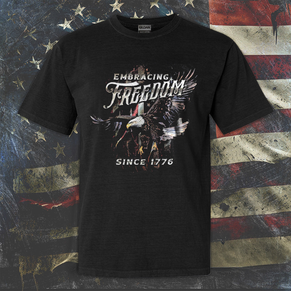 Eagle Embracing Freedom Since 1776 Shirt Mens Patriotic Tee Shirts Gifts For Men Eagle Embracing Freedom Since 1776 Shirt Mens Patriotic Tee Shirts Gifts For Men