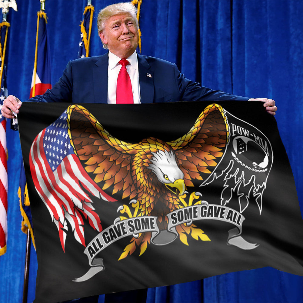 Eagle POW MIA All Gave Some Some Gave All Flag POW MIA Recognition Day Memorial Decor Eagle POW MIA All Gave Some Some Gave All Flag POW MIA Recognition Day Memorial Decor