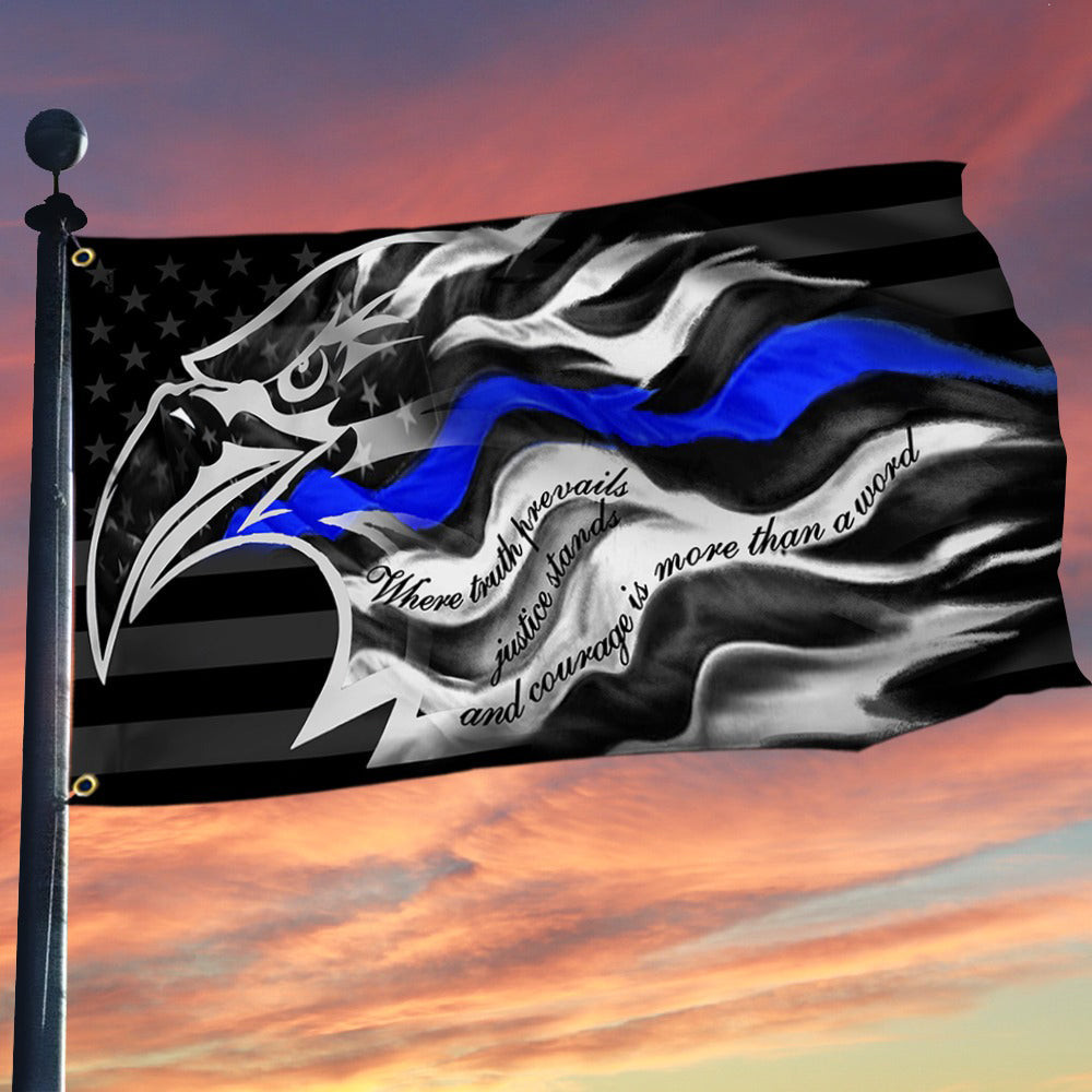 Eagle Thin Blue Line Flag Where Truth Prevails Police Flag Law Enforcement Merchandise Eagle Thin Blue Line Flag Where Truth Prevails Police Flag Law Enforcement Merchandise