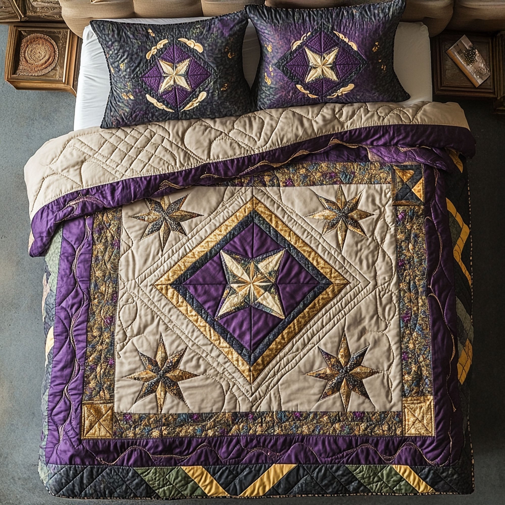 Earth Star Glow Quilted Bedding Set Duvet Cover Bedspreads Good Christmas Gifts For Boyfriend Earth Star Glow Quilted Bedding Set Duvet Cover Bedspreads Good Christmas Gifts For Boyfriend