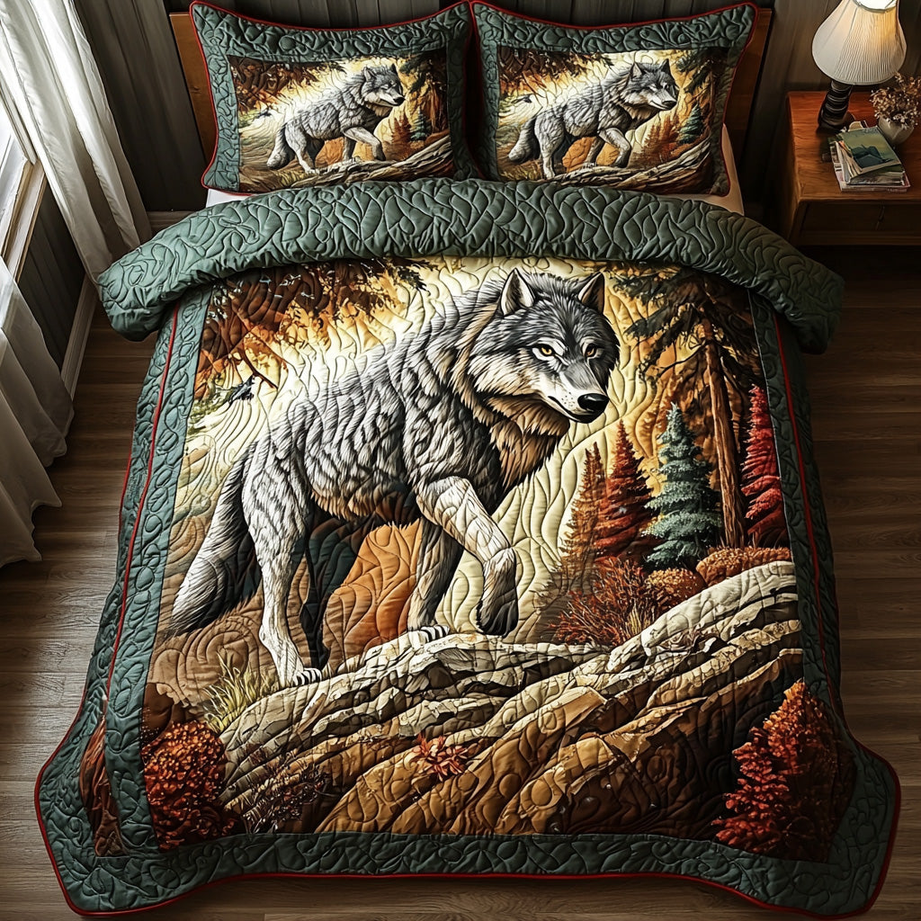 Echo Wolf Quilted Bedding Set Duvet Cover Bed Sheet Set Great Wolf Christmas Gift Echo Wolf Quilted Bedding Set Duvet Cover Bed Sheet Set Great Wolf Christmas Gift