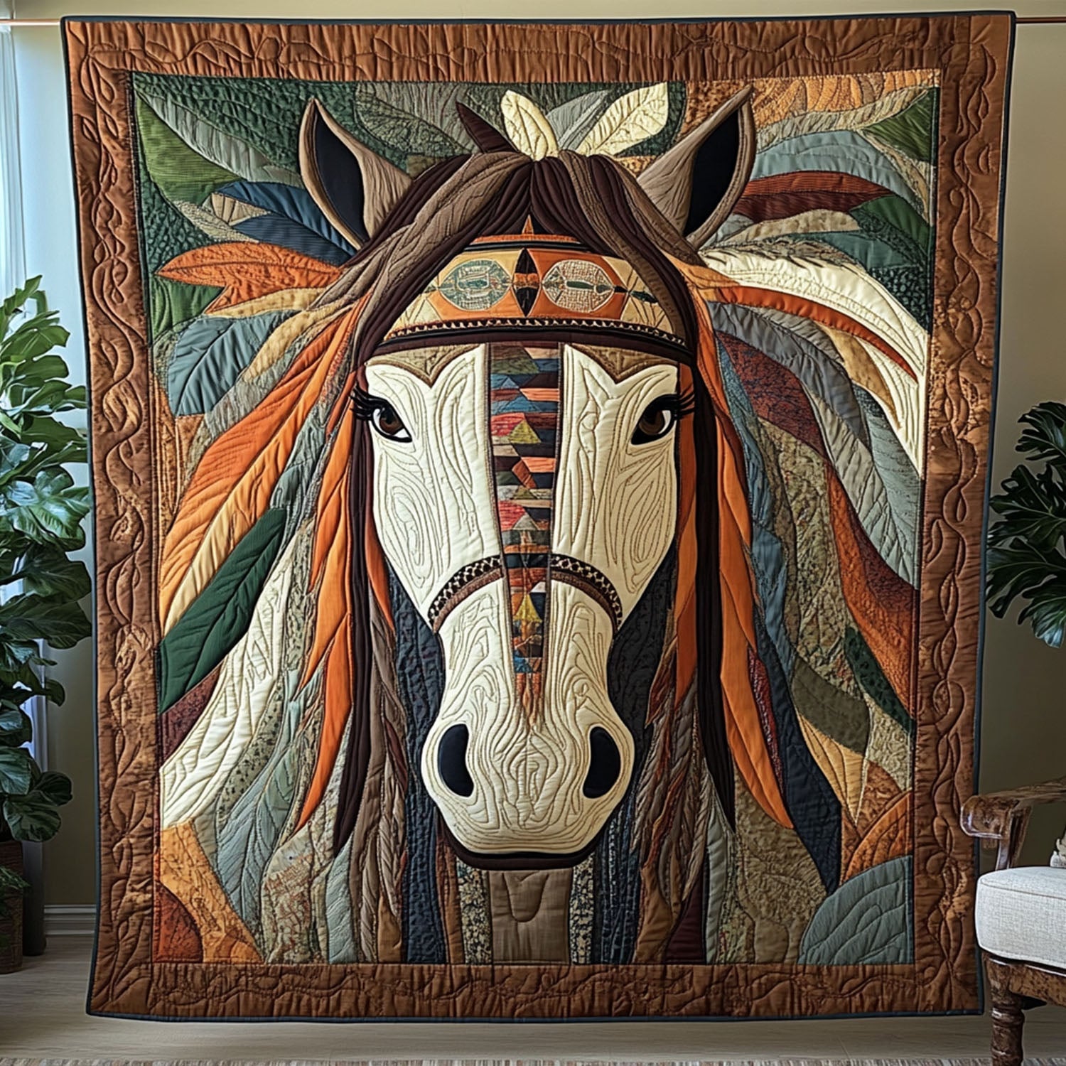 Echoes of the Herd Quilted Blanket Cute Colorful Blanket Gifts For Horsey Ladies Echoes of the Herd Quilted Blanket Cute Colorful Blanket Gifts For Horsey Ladies