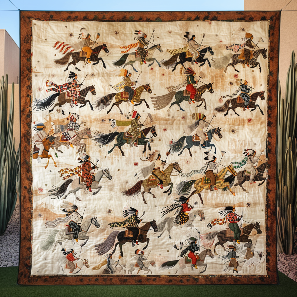 Echoes of the Plains Quilted Blanket Cute Colorful Blanket Awesome Native American Gifts Echoes of the Plains Quilted Blanket Cute Colorful Blanket Awesome Native American Gifts