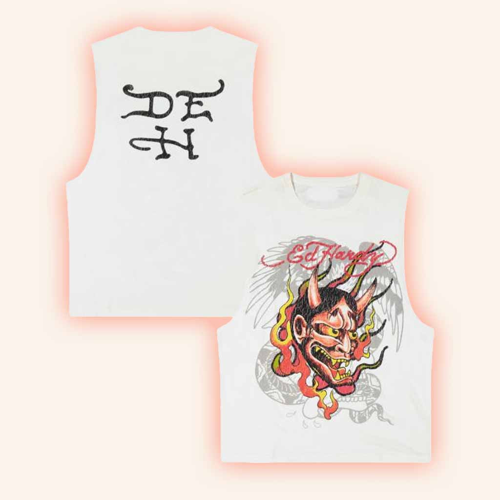 Ed Hardy Originals Merch Demon Tank Top Best Halloween Presents For Her Ed Hardy Originals Merch Demon Tank Top Best Halloween Presents For Her