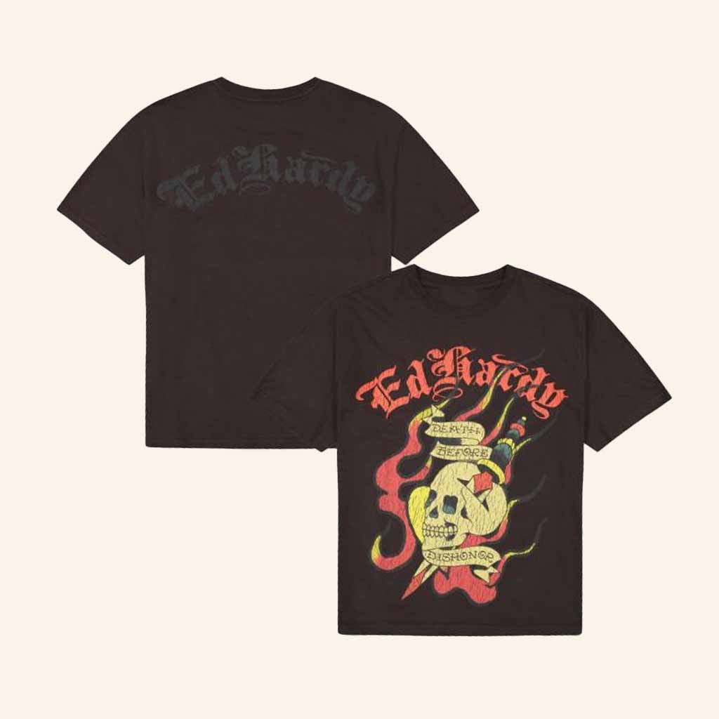 Ed Hardy Originals Merch Skull Death Before Dishonor T-Shirt Halloween Gifts Ideas Ed Hardy Originals Merch Skull Death Before Dishonor T-Shirt Halloween Gifts Ideas