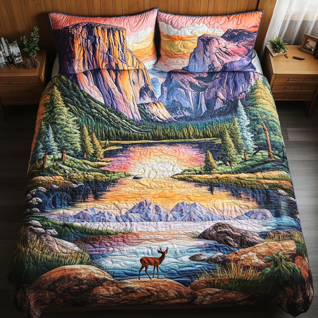 El Capitan Wilderness Quilted Bedding Set Duvet Cover Bedspread Cool Gifts For Deer Lovers El Capitan Wilderness Quilted Bedding Set Duvet Cover Bedspread Cool Gifts For Deer Lovers
