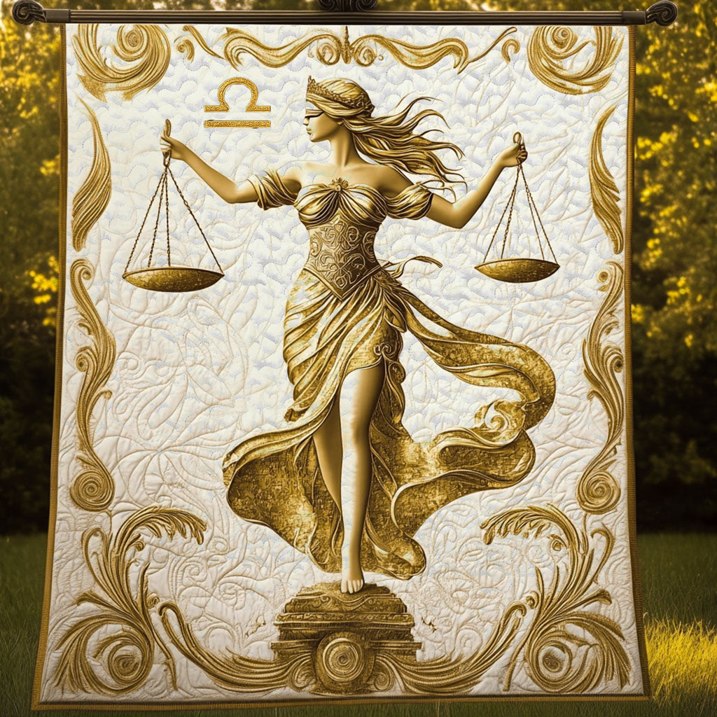 Elegant Libra Lady Quilted Blanket Cute Throw Blanket Gifts For Mom And Dad Christmas