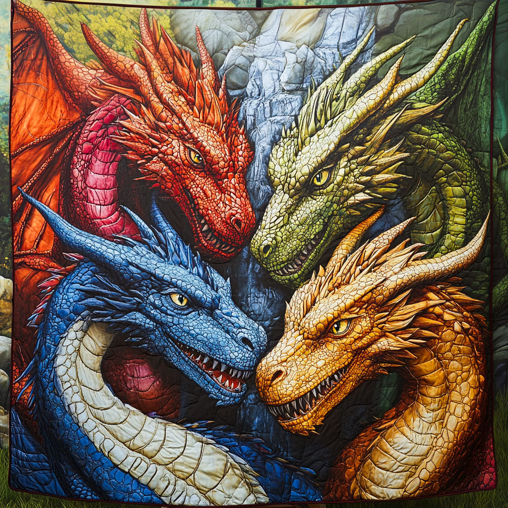 Elemental Fury Quilted Blanket Cute Throw Blanket Dragon Themed Gifts For Adults Elemental Fury Quilted Blanket Cute Throw Blanket Dragon Themed Gifts For Adults