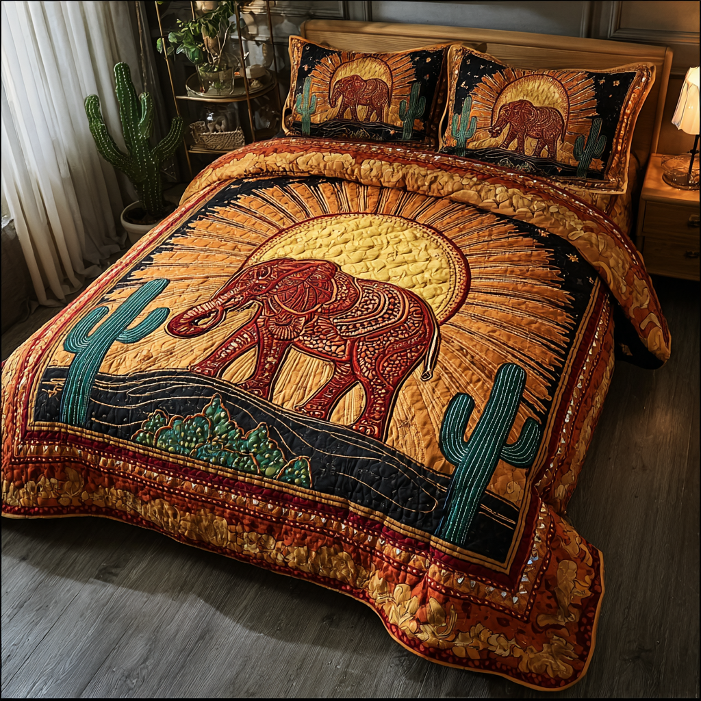 Elephant Design Quilted Bedding Set Duvet Cover Merch Cute Elephant Presents Elephant Design Quilted Bedding Set Duvet Cover Merch Cute Elephant Presents