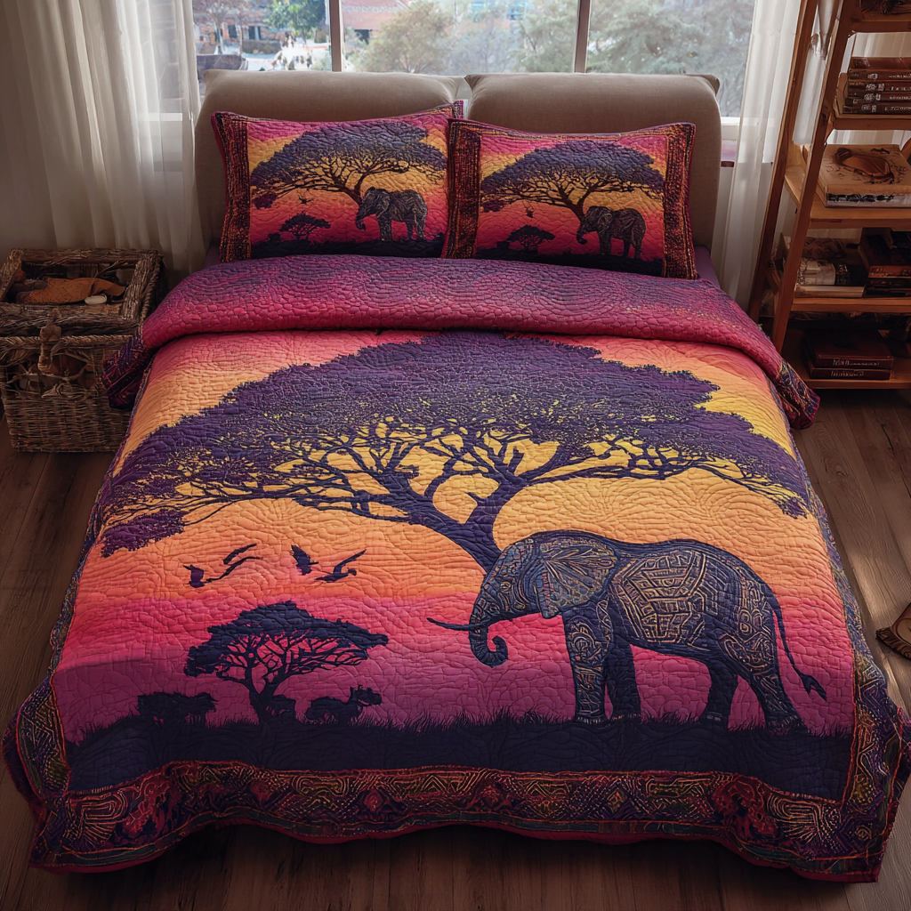Elephant Dream Quilted Bedding Set Duvet Cover Merch Gifts For Someone Who Loves Elephants Elephant Dream Quilted Bedding Set Duvet Cover Merch Gifts For Someone Who Loves Elephants