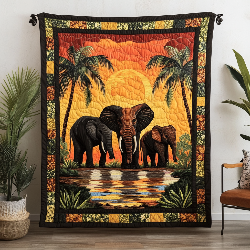 Elephant Dreams Quilted Blanket Cute Colorful Blanket Christmas Gift For Elephant Lovers Elephant Dreams Quilted Blanket Cute Colorful Blanket Christmas Gift For Elephant Lovers