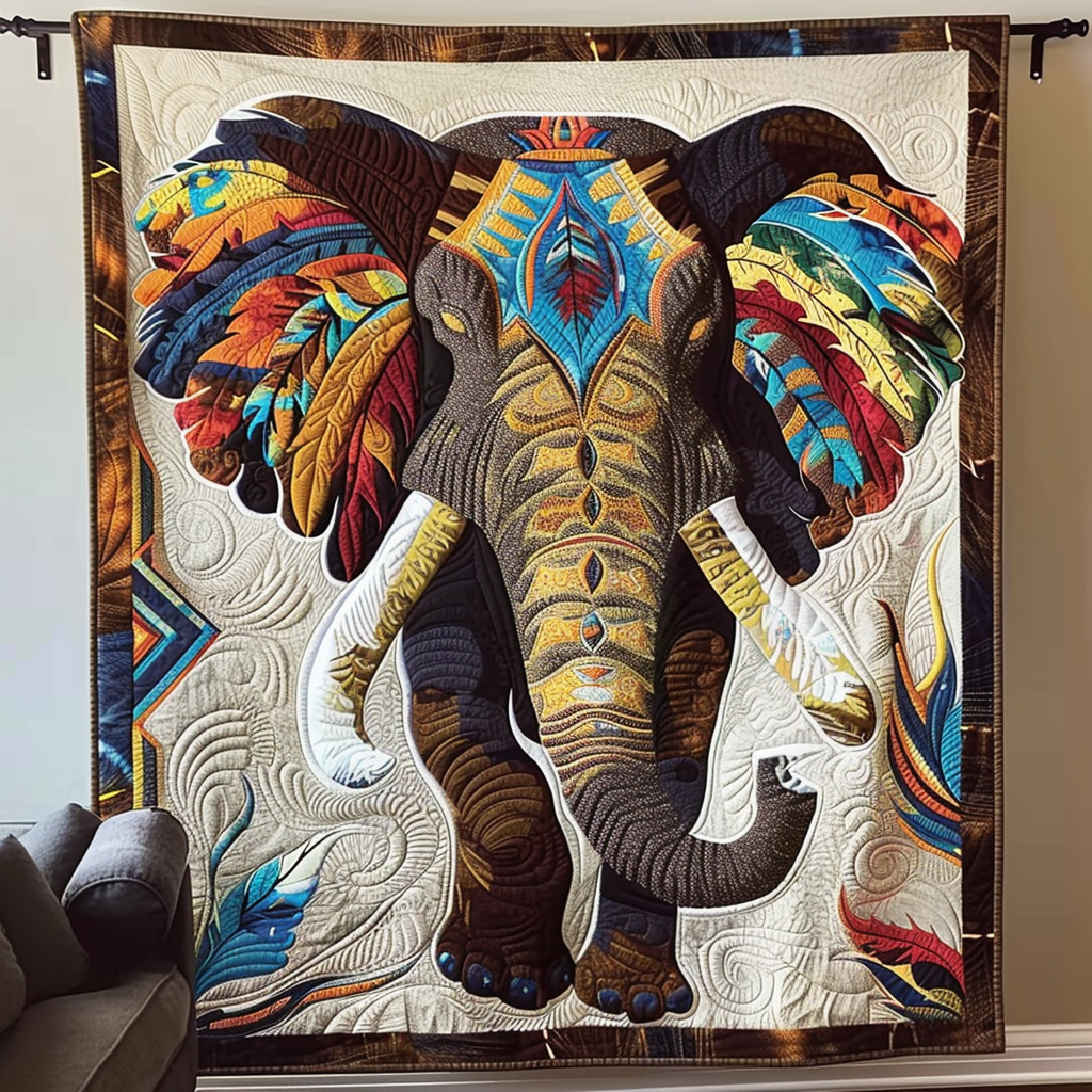 Elephant Spirit Quilted Blanket Sofa Throw Blanket Unique Elephant Themed Gifts Elephant Spirit Quilted Blanket Sofa Throw Blanket Unique Elephant Themed Gifts