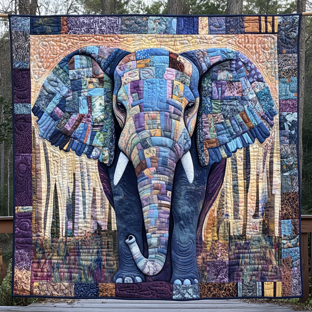 Elephant Tranquility Quilted Blanket Sofa Throw Blanket Xmas Gift For Elephant Lovers Elephant Tranquility Quilted Blanket Sofa Throw Blanket Xmas Gift For Elephant Lovers