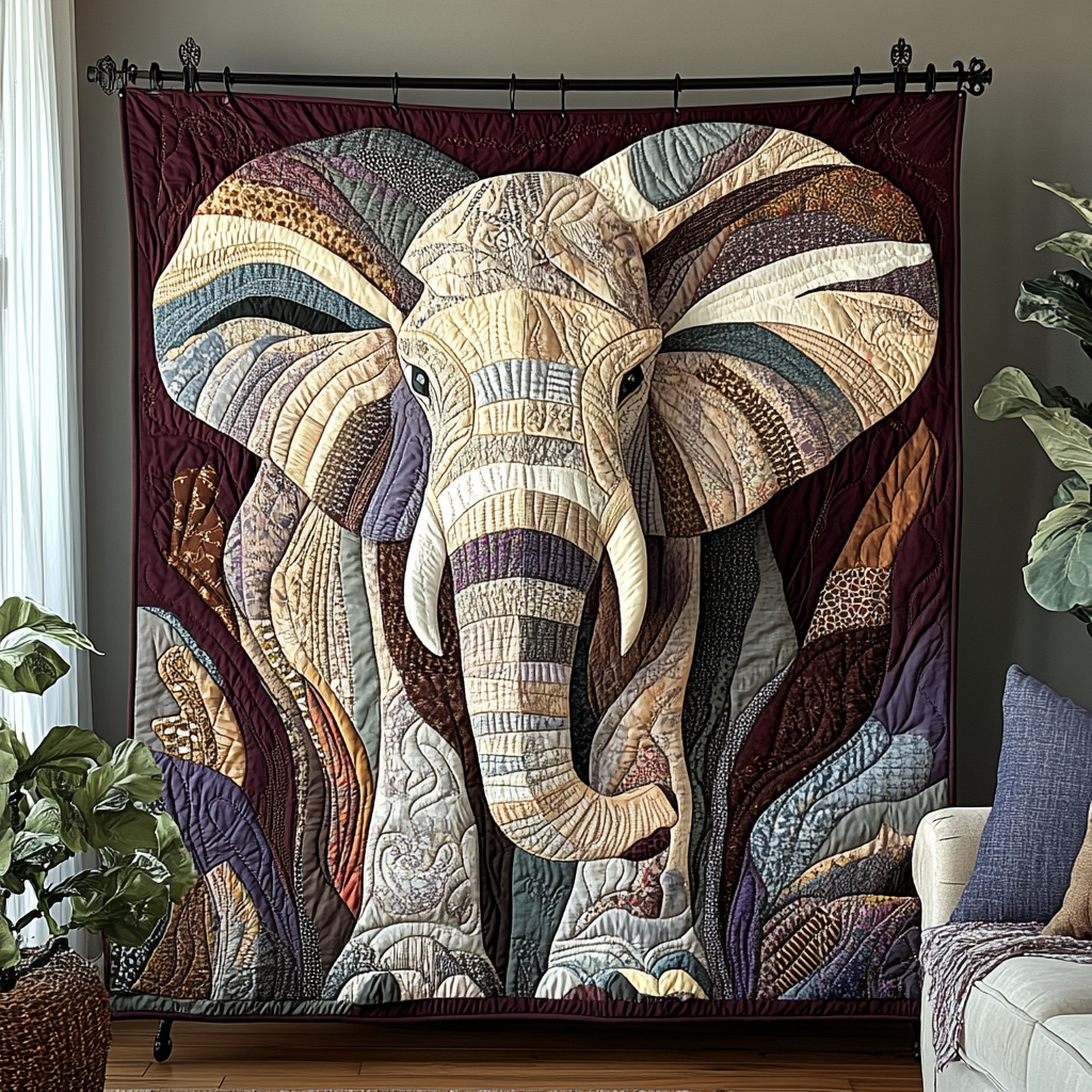 Elephant Whispers Quilted Blanket Cute Colorful Blanket Elephant Anniversary Gifts Elephant Whispers Quilted Blanket Cute Colorful Blanket Elephant Anniversary Gifts